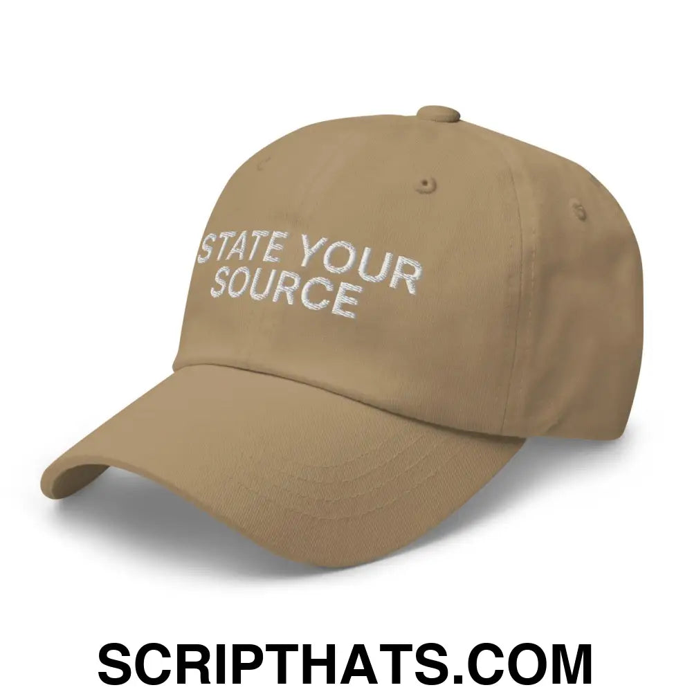 State Your Source Dad Hat Khaki