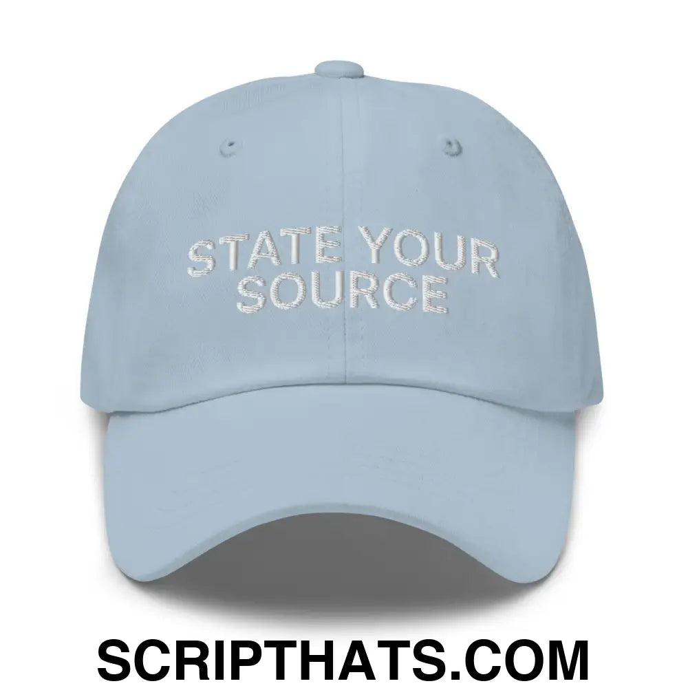 State Your Source Dad Hat Light Blue