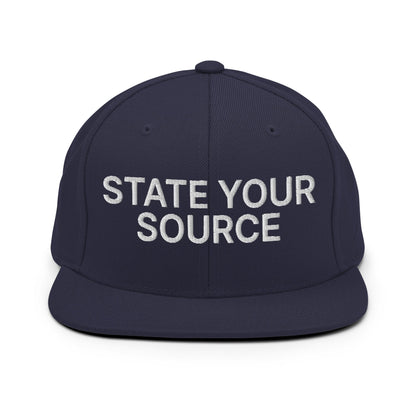 State Your Source Snapback Hat Navy