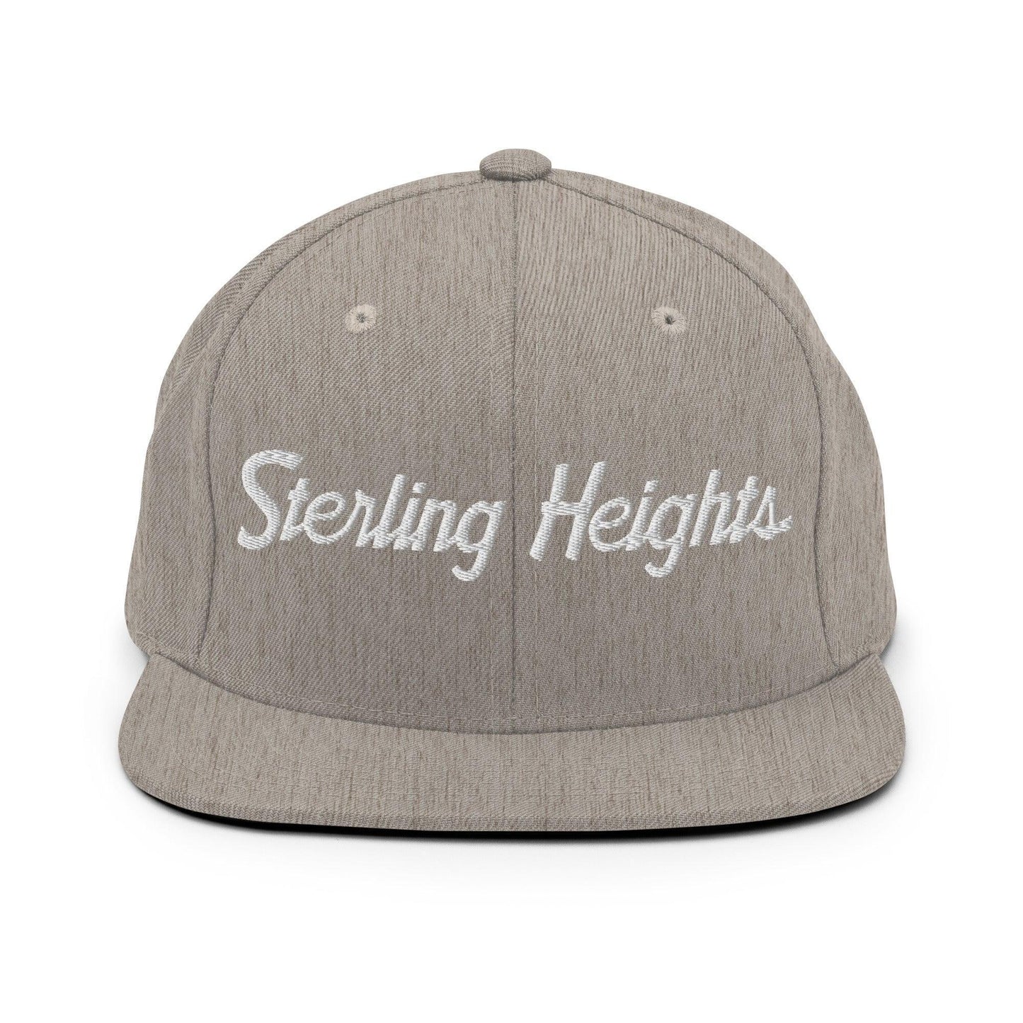 Sterling Heights Script Snapback Hat Heather Grey