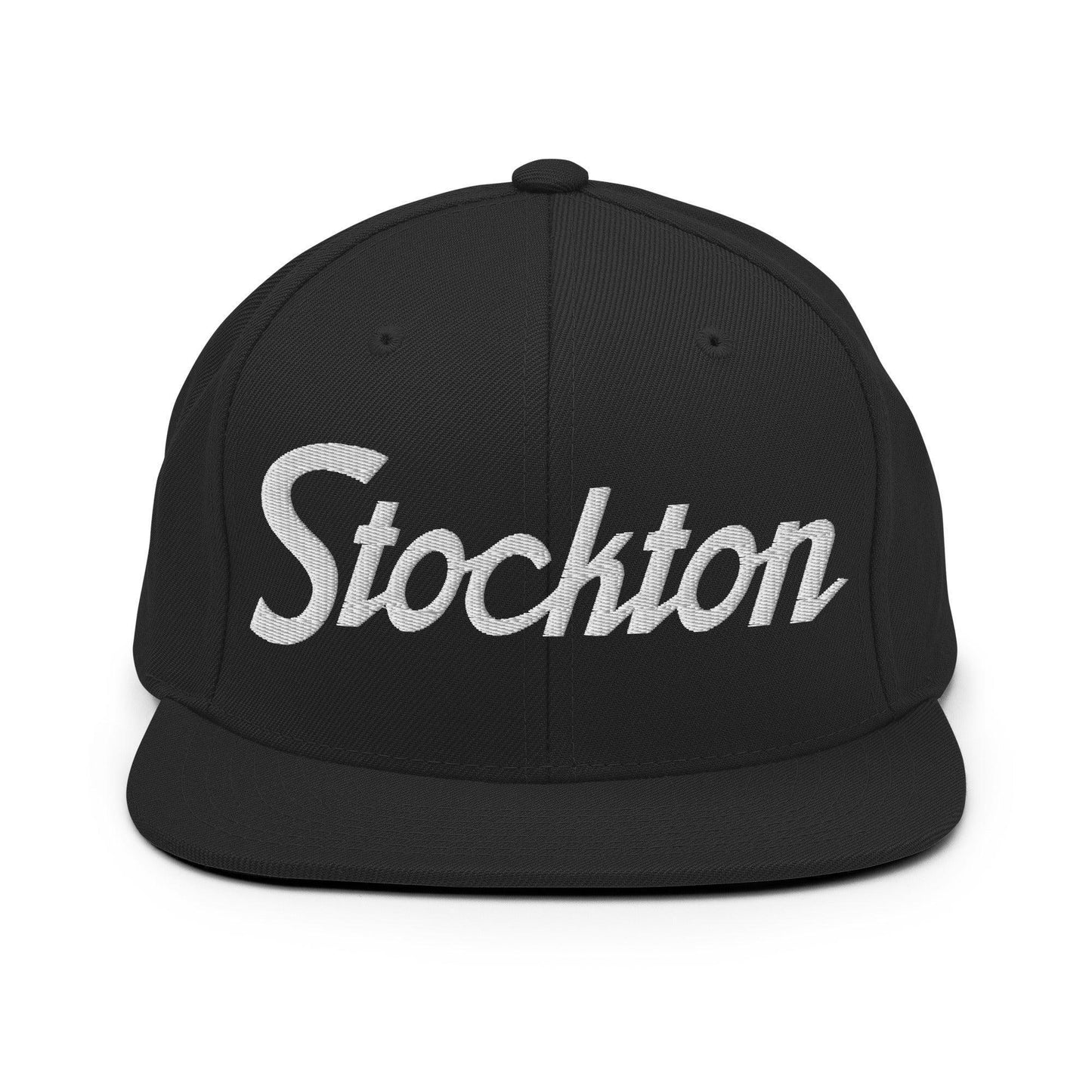 Stockton Script Snapback Hat Black