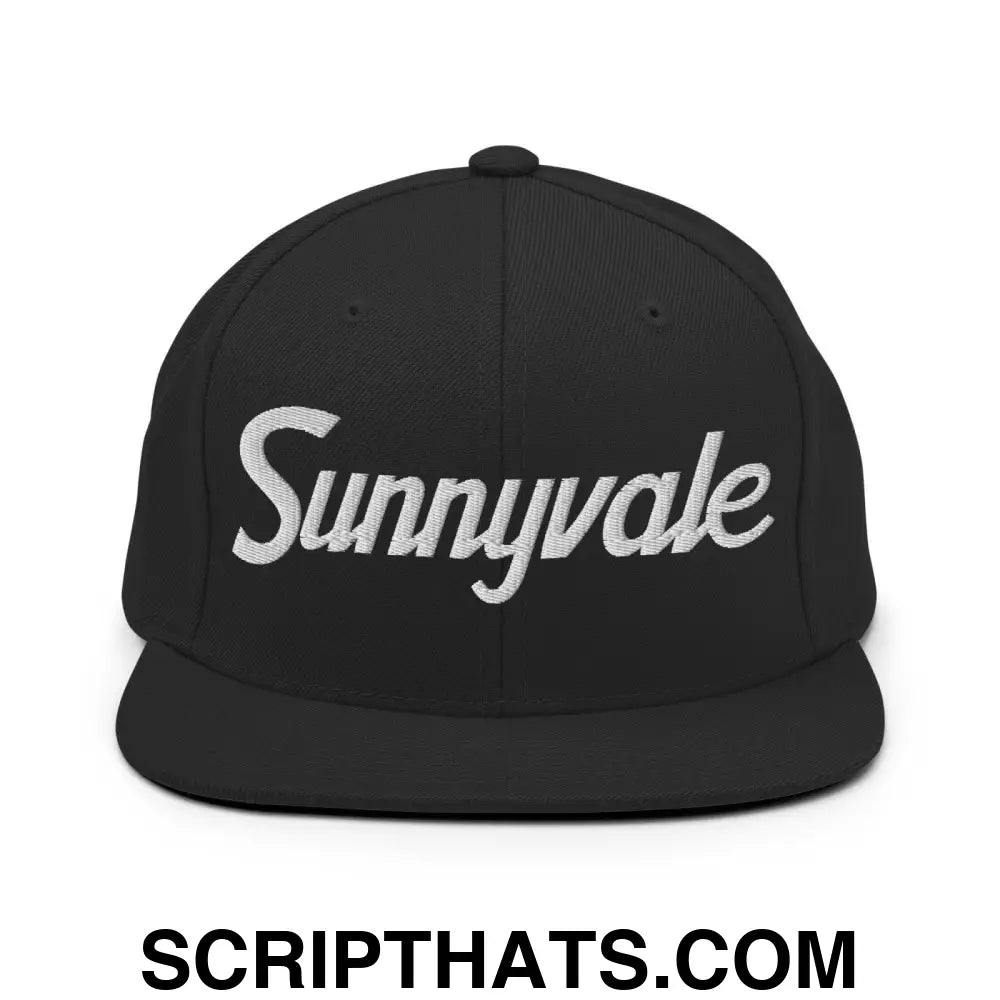 Sunnyvale Script Snapback Hat Black