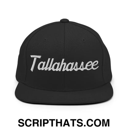 Tallahassee Script Snapback Hat Black