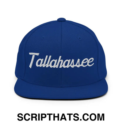 Tallahassee Script Snapback Hat Royal Blue