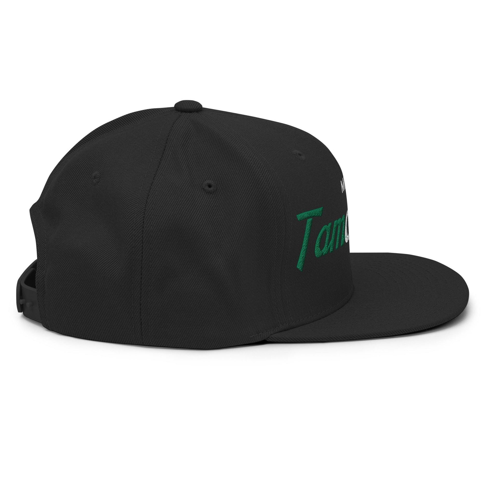 Tamaulipas Mexico Vintage Sports Script Snapback Hat Black