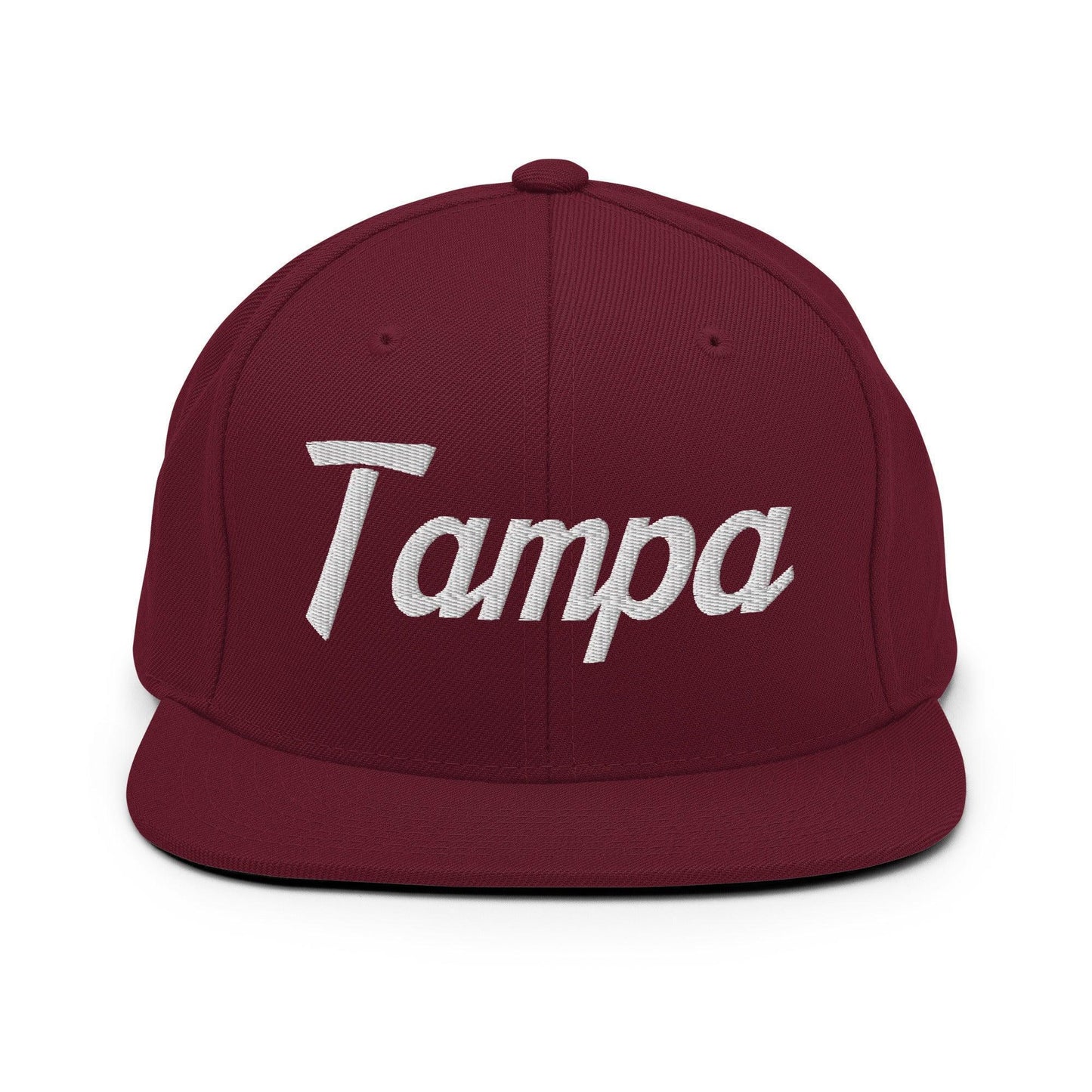 Tampa Script Snapback Hat Maroon