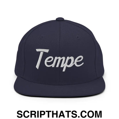 Tempe Script Snapback Hat Navy