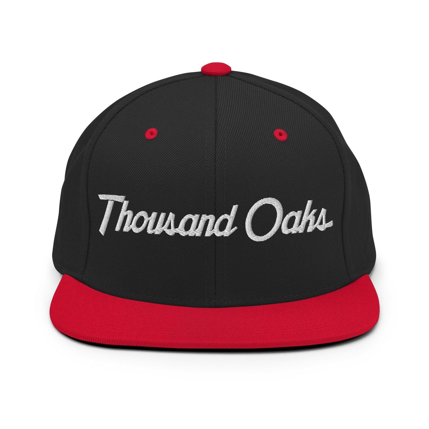 Thousand Oaks Script Snapback Hat Black Red