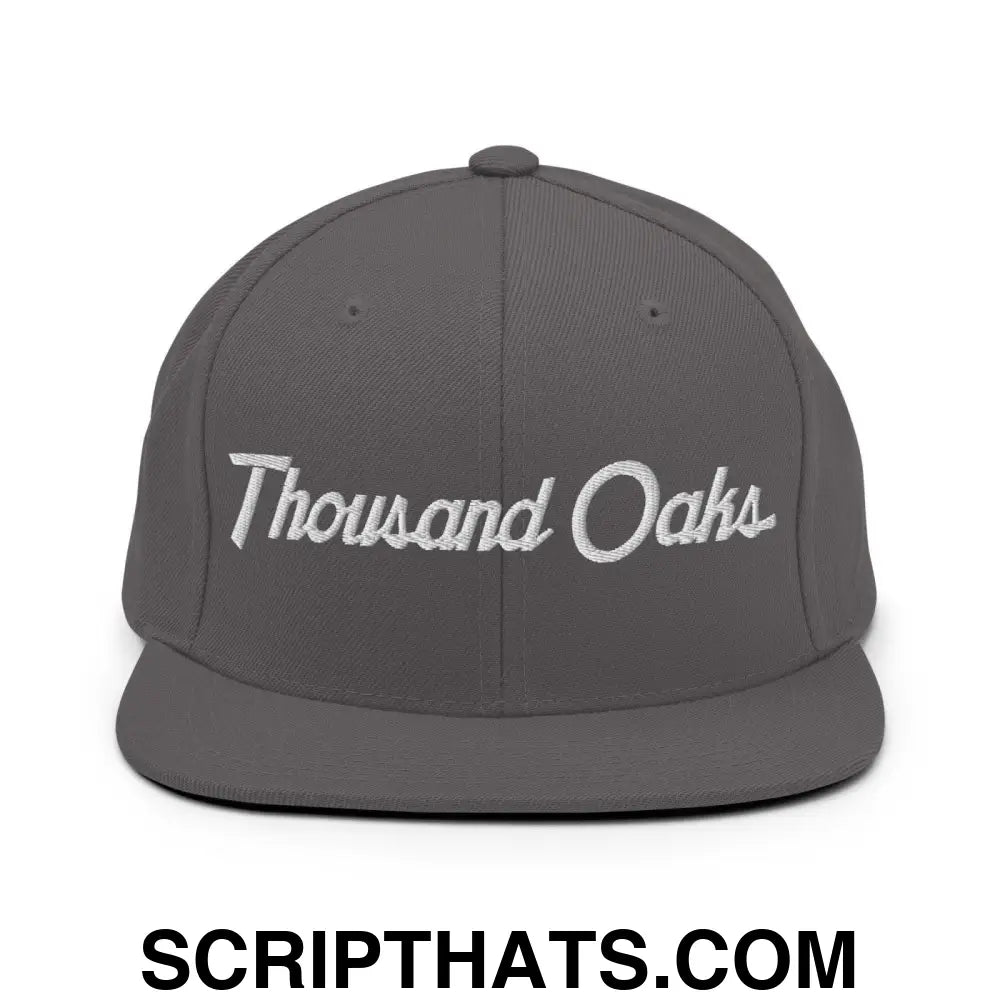 Thousand Oaks Script Snapback Hat Dark Grey