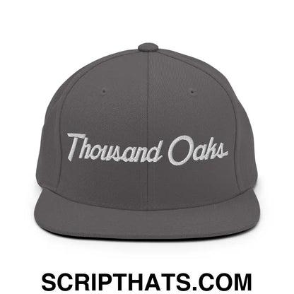 Thousand Oaks Script Snapback Hat Dark Grey