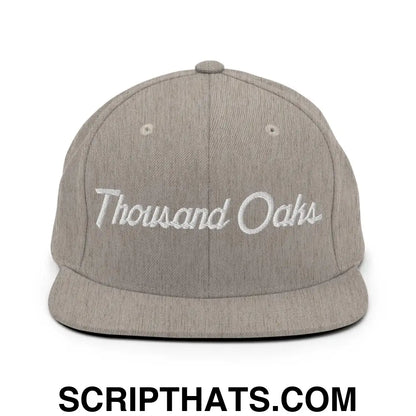 Thousand Oaks Script Snapback Hat Heather Grey