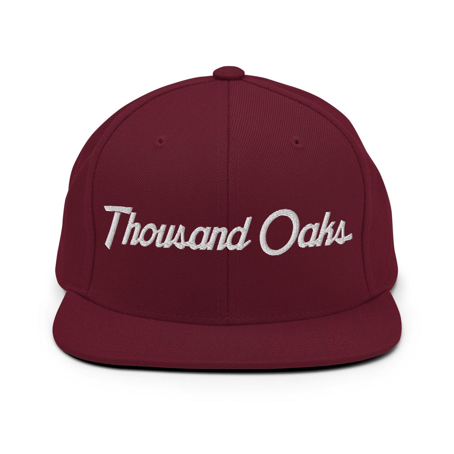 Thousand Oaks Script Snapback Hat Maroon