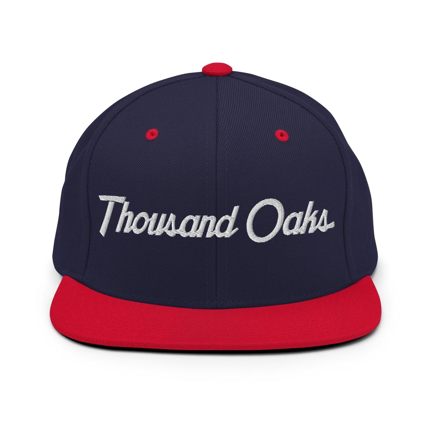 Thousand Oaks Script Snapback Hat Navy Red