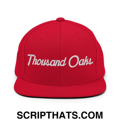 Thousand Oaks Script Snapback Hat Red