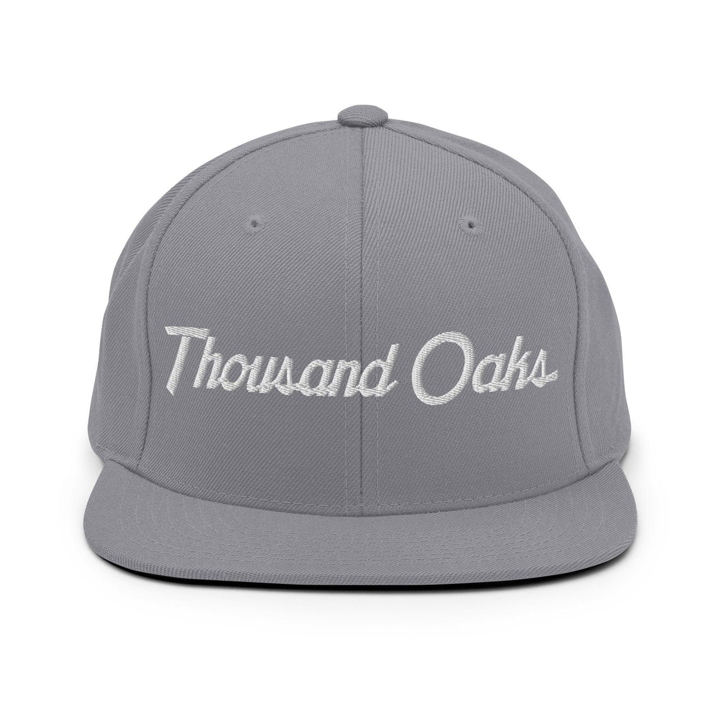 Thousand Oaks Script Snapback Hat Silver