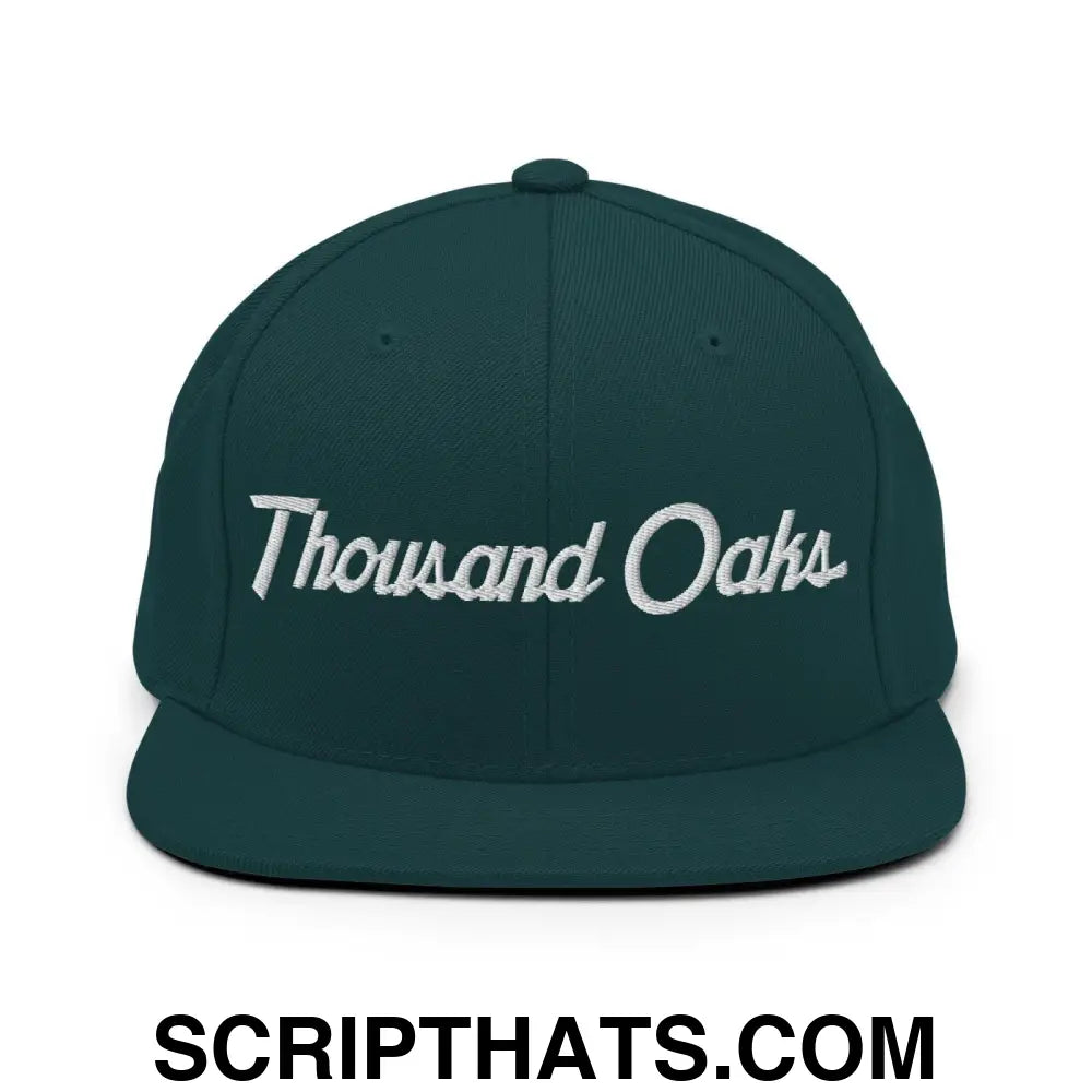 Thousand Oaks Script Snapback Hat Spruce