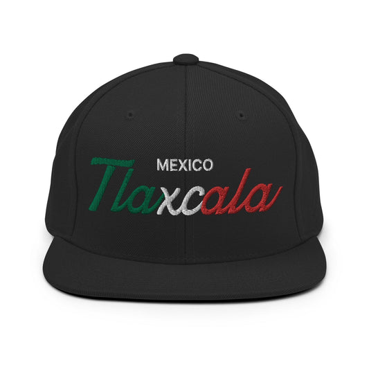 Tlaxcala Mexico Vintage Sports Script Snapback Hat Black
