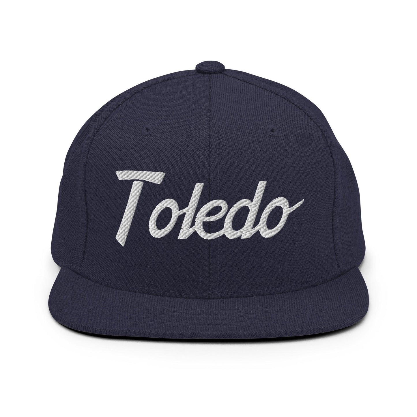 Toledo Script Snapback Hat Navy