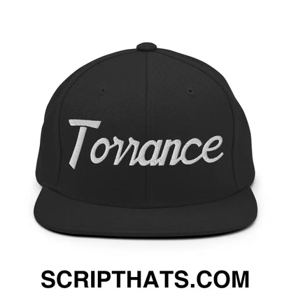 Torrance Script Snapback Hat Black