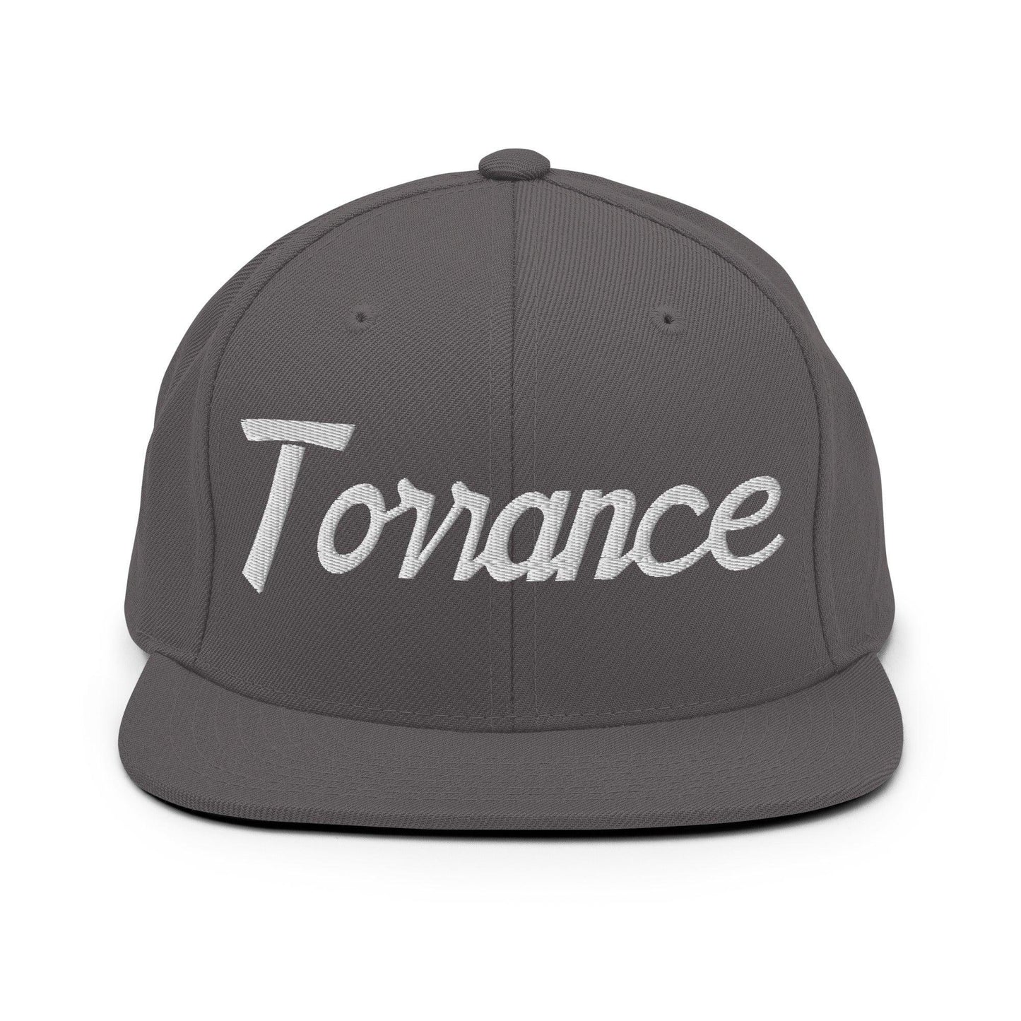 Torrance Script Snapback Hat Dark Grey