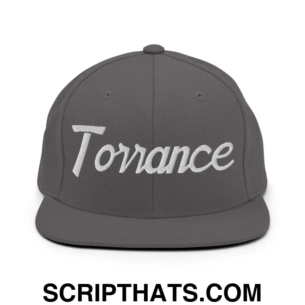 Torrance Script Snapback Hat Dark Grey