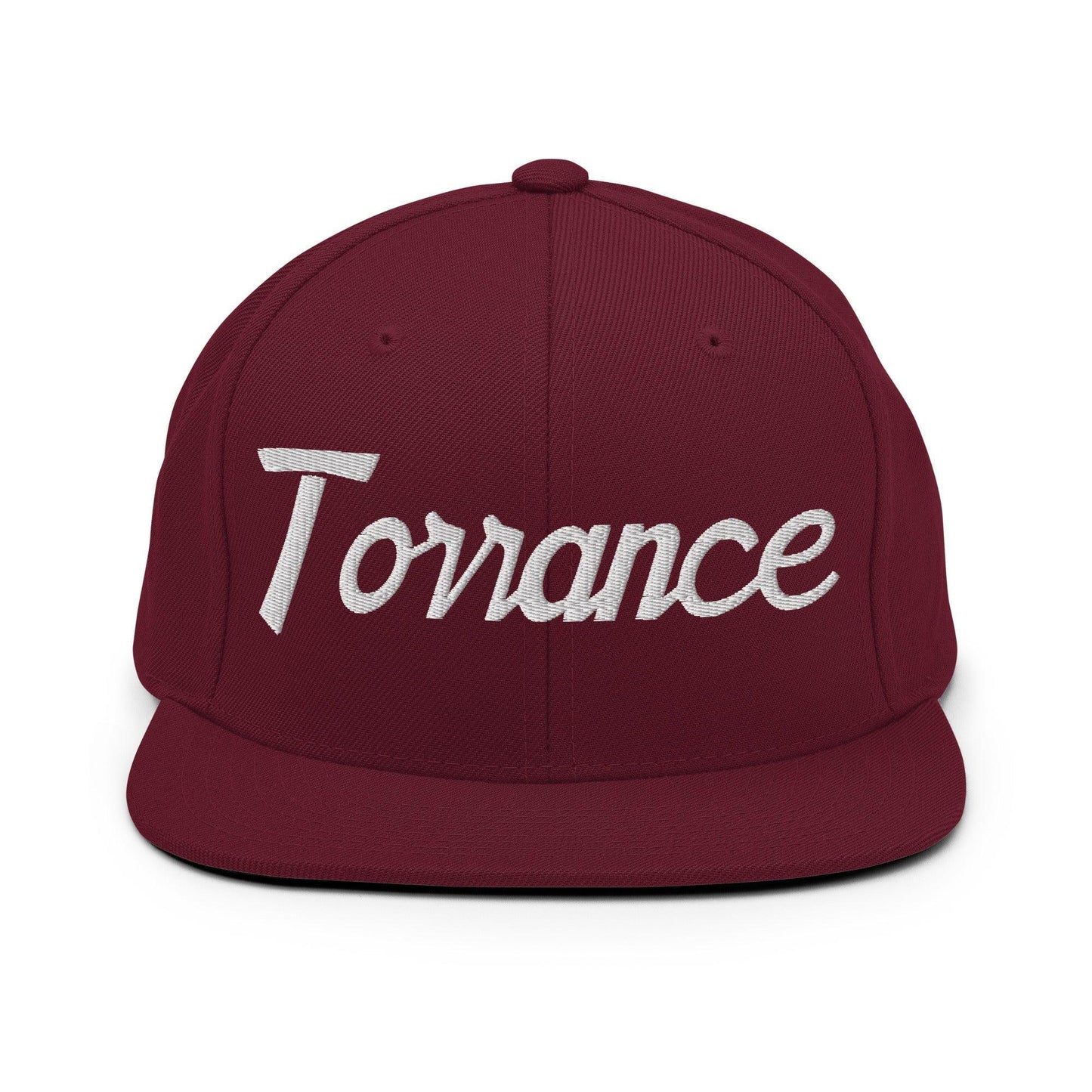 Torrance Script Snapback Hat Maroon