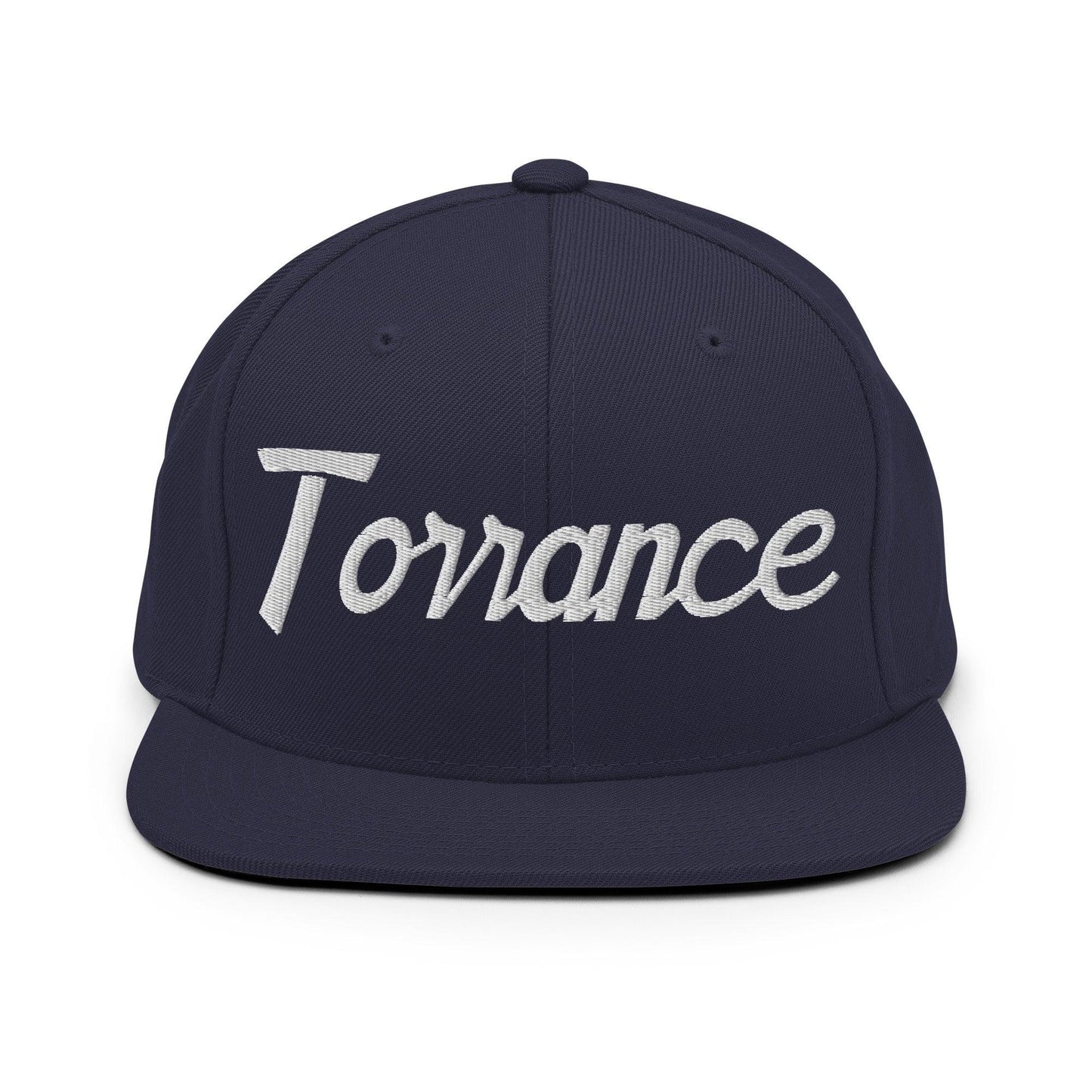 Torrance Script Snapback Hat Navy