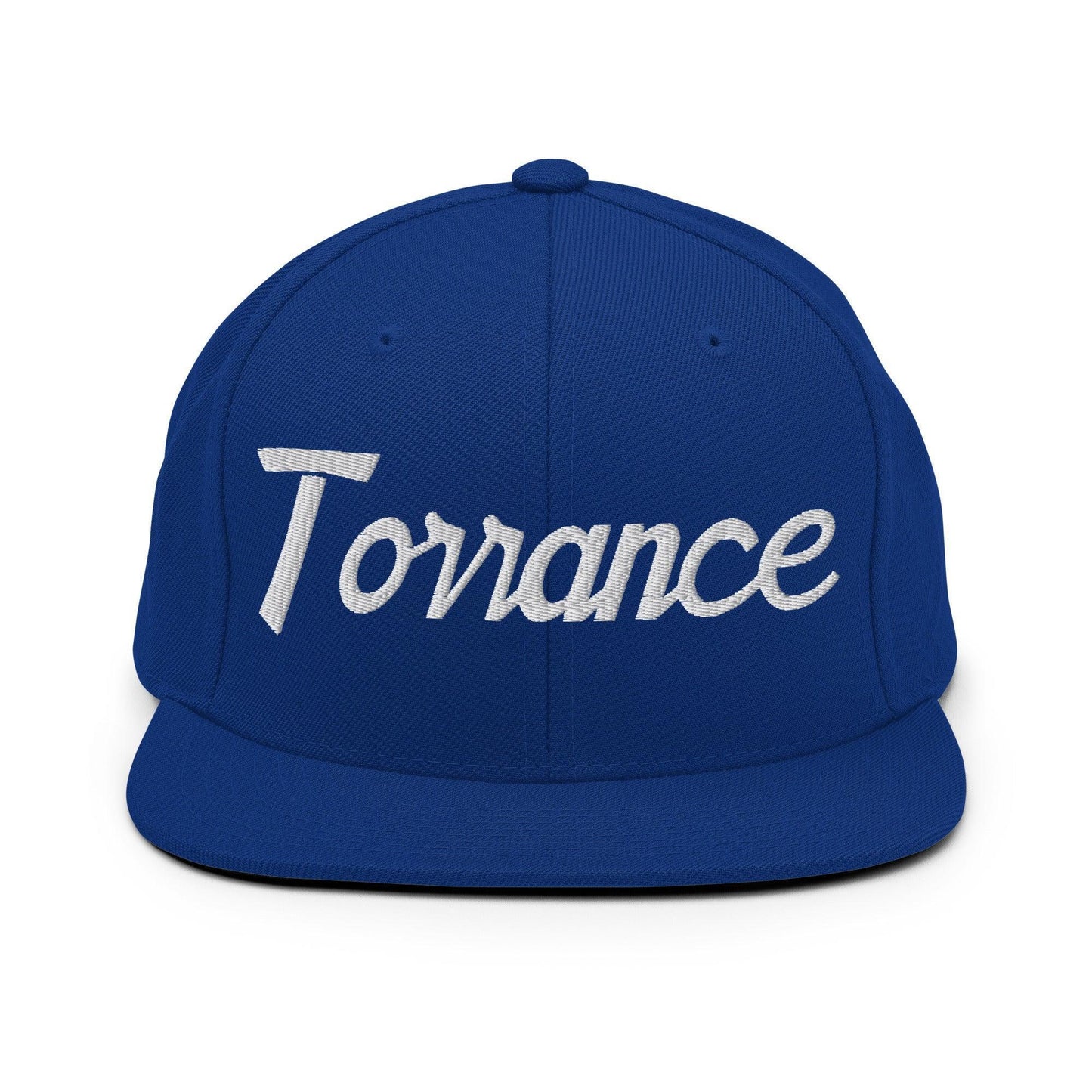 Torrance Script Snapback Hat Royal Blue