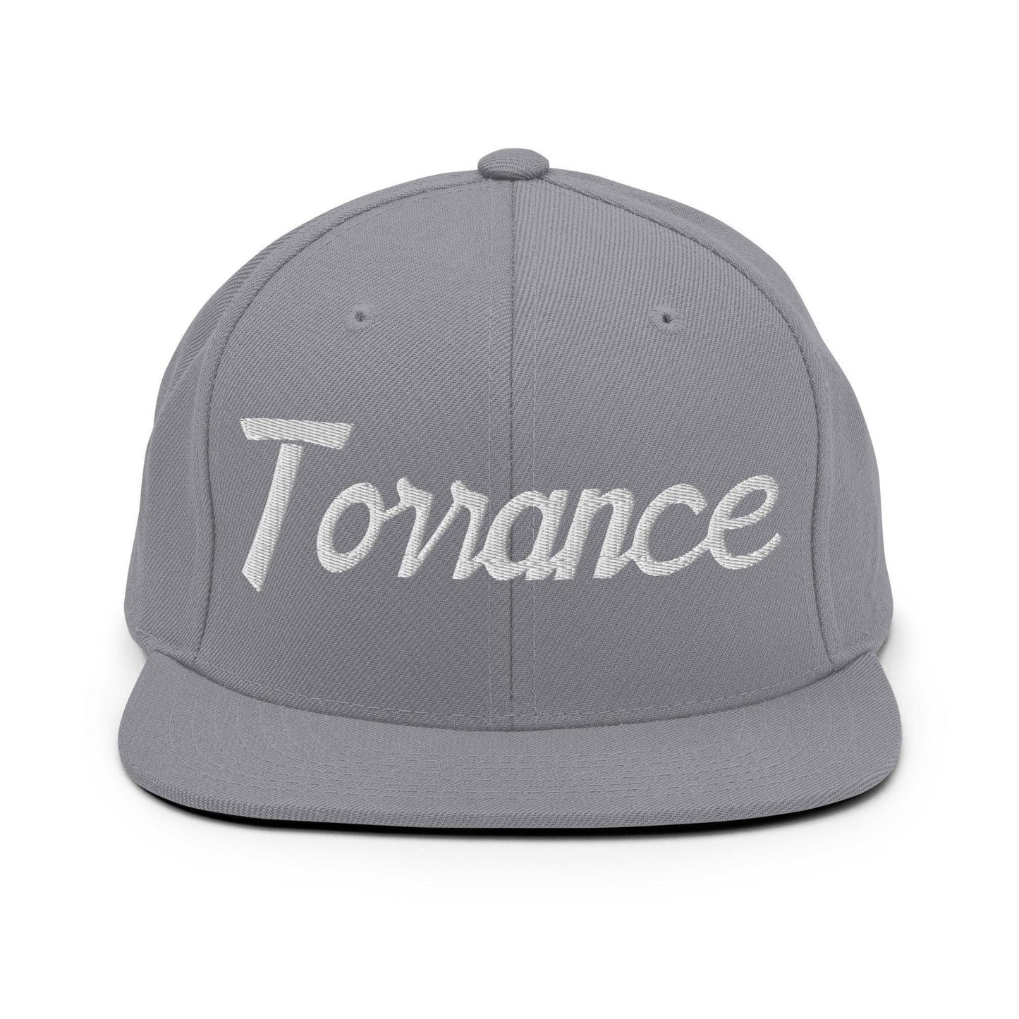 Torrance Script Snapback Hat Silver