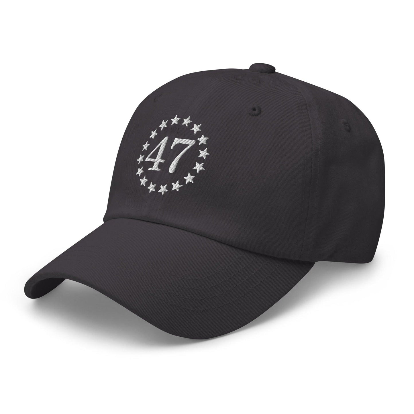 Trump 47 Embroidered Dad Hat Dark Grey