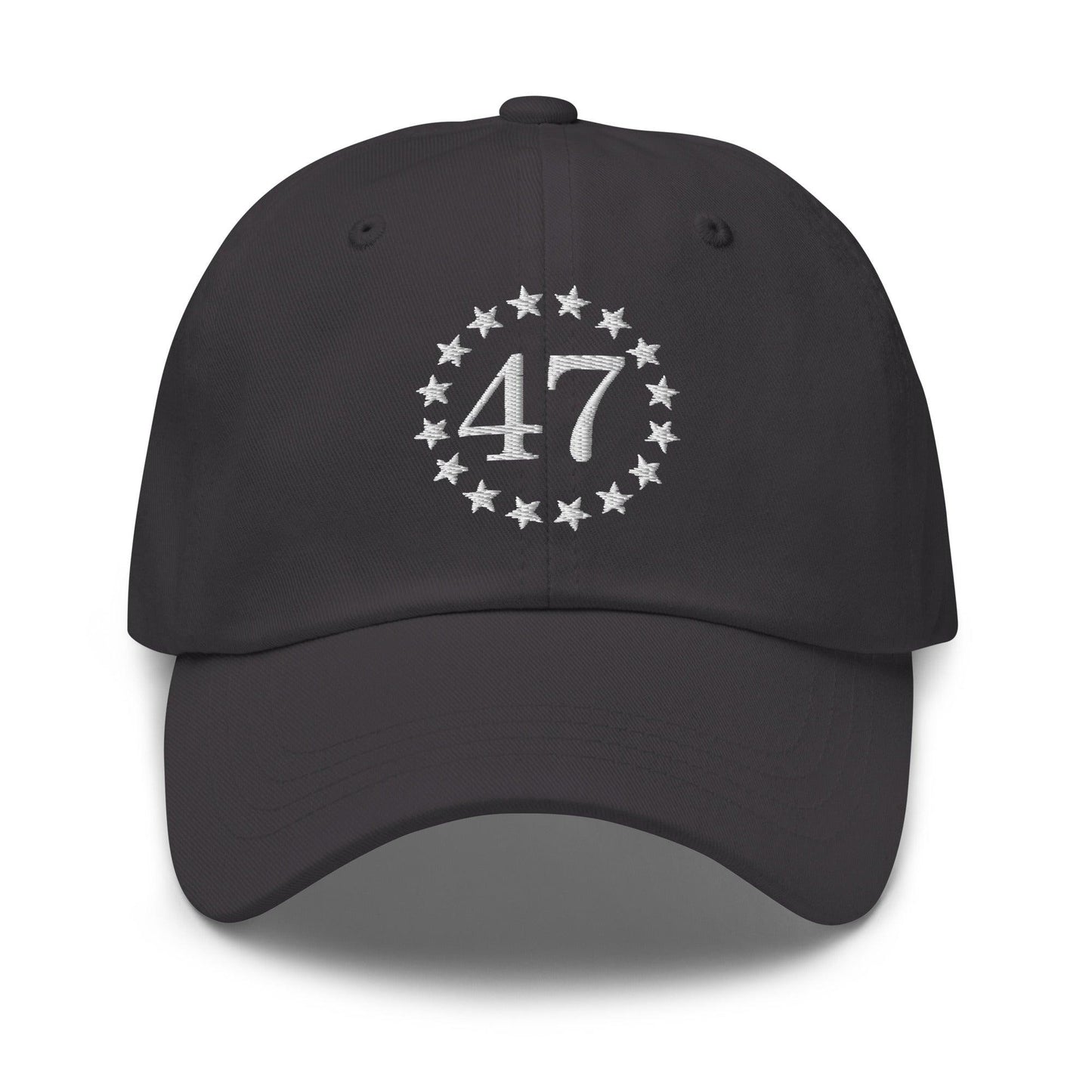 Trump 47 Embroidered Dad Hat Dark Grey