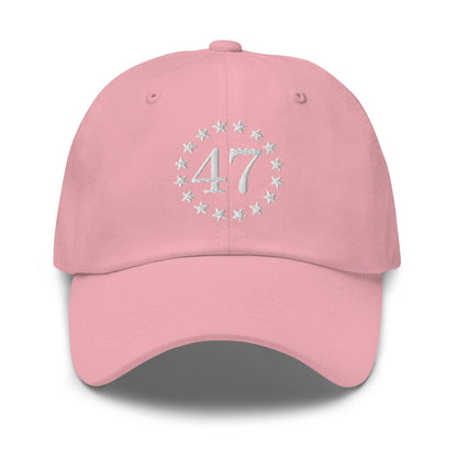 Trump 47 Embroidered Dad Hat Pink