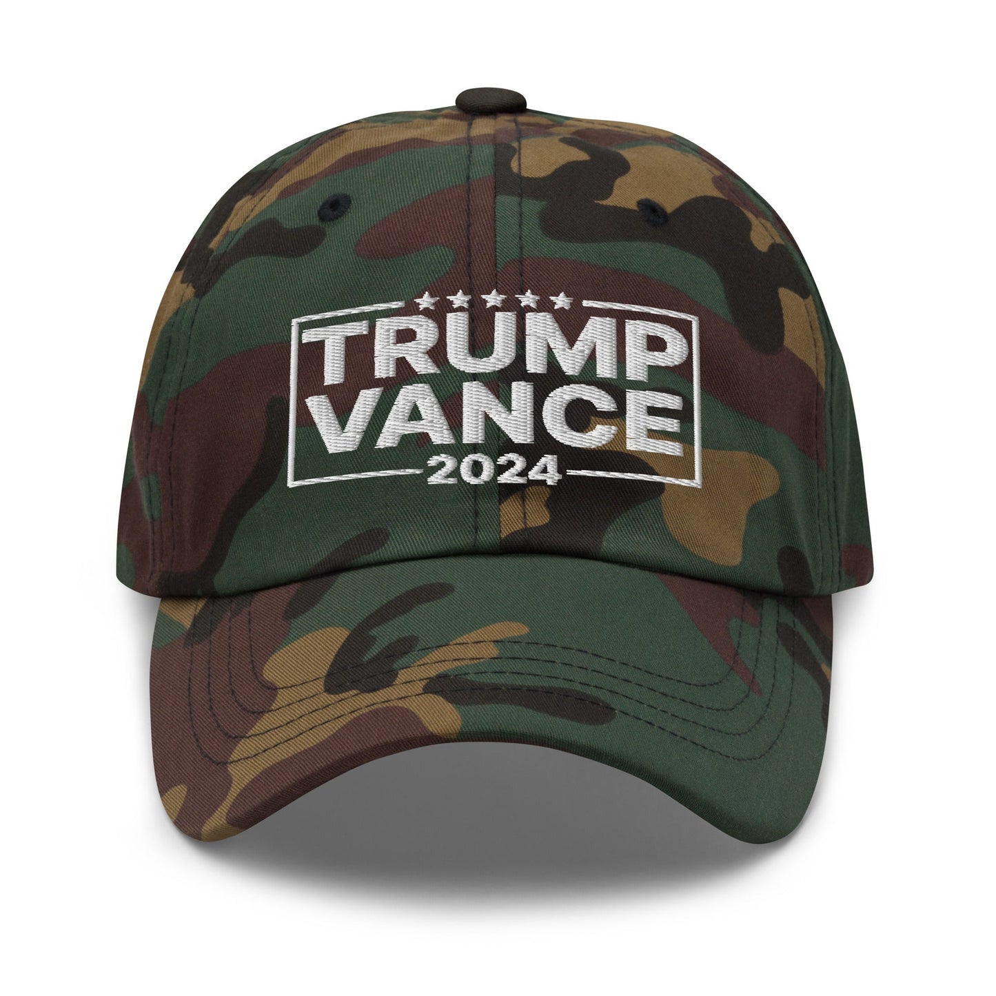 Trump Vance 2024 Dad Hat Green Camo