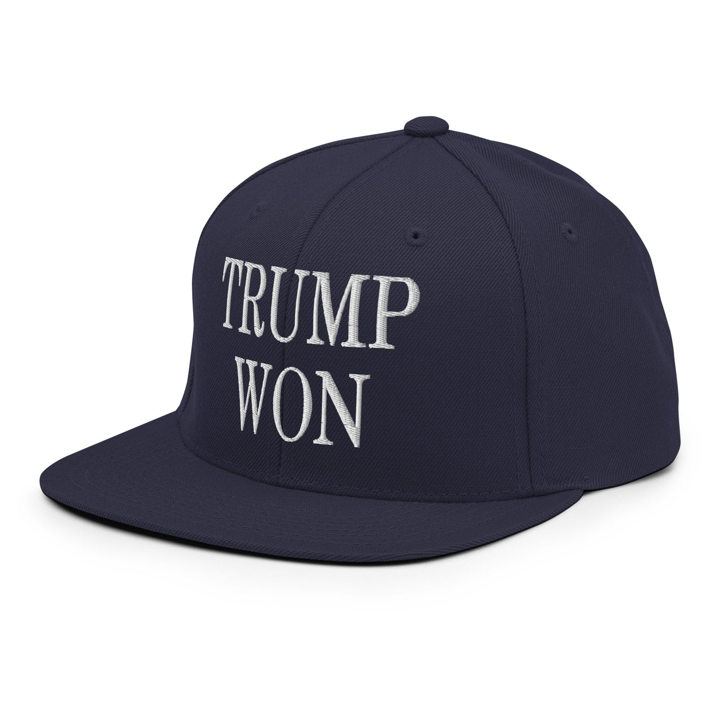 Trump Won 2020 2024 Flat Bill Brim Snapback Hat Red