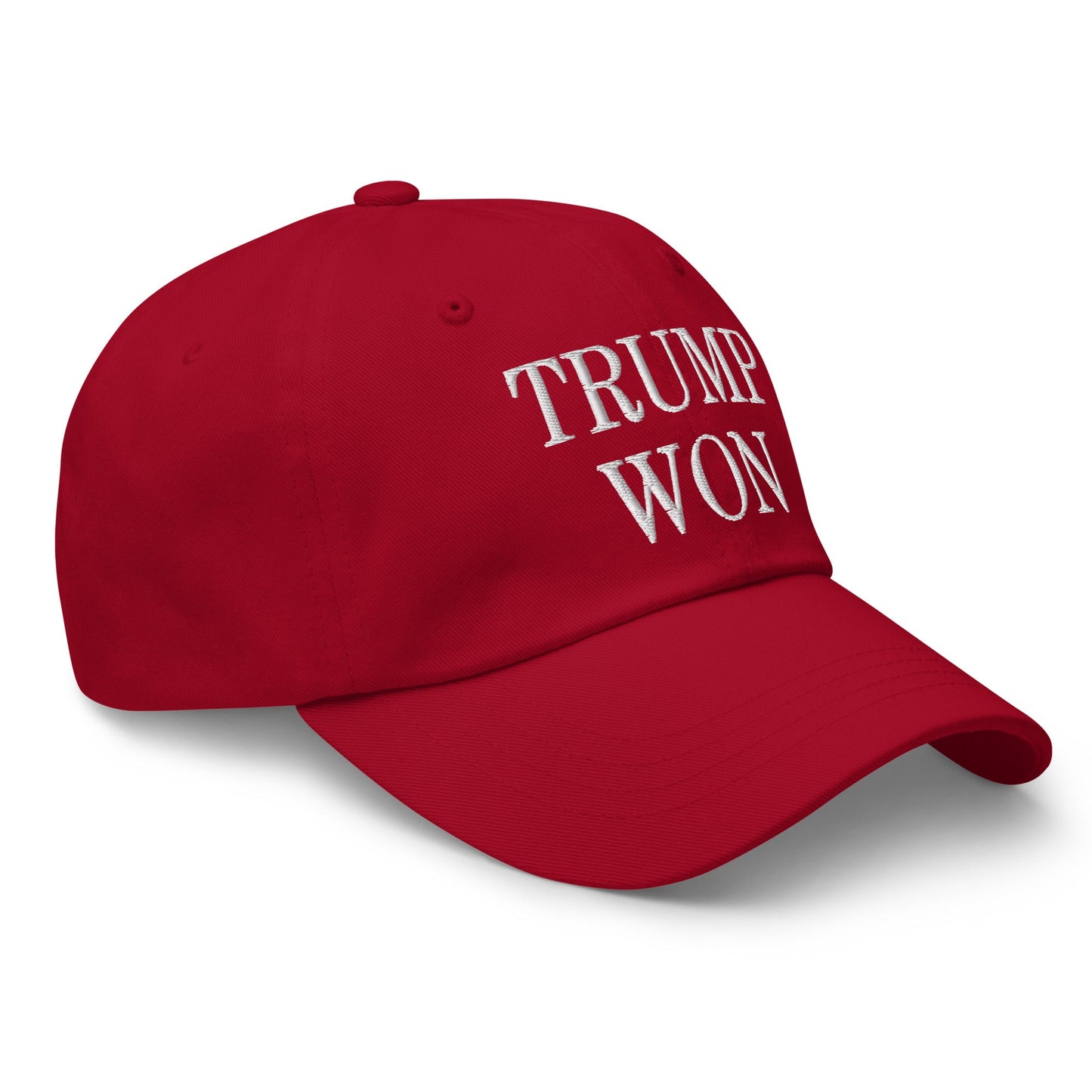 Trump Won 2020 2024 Golf Dad Hat Cranberry