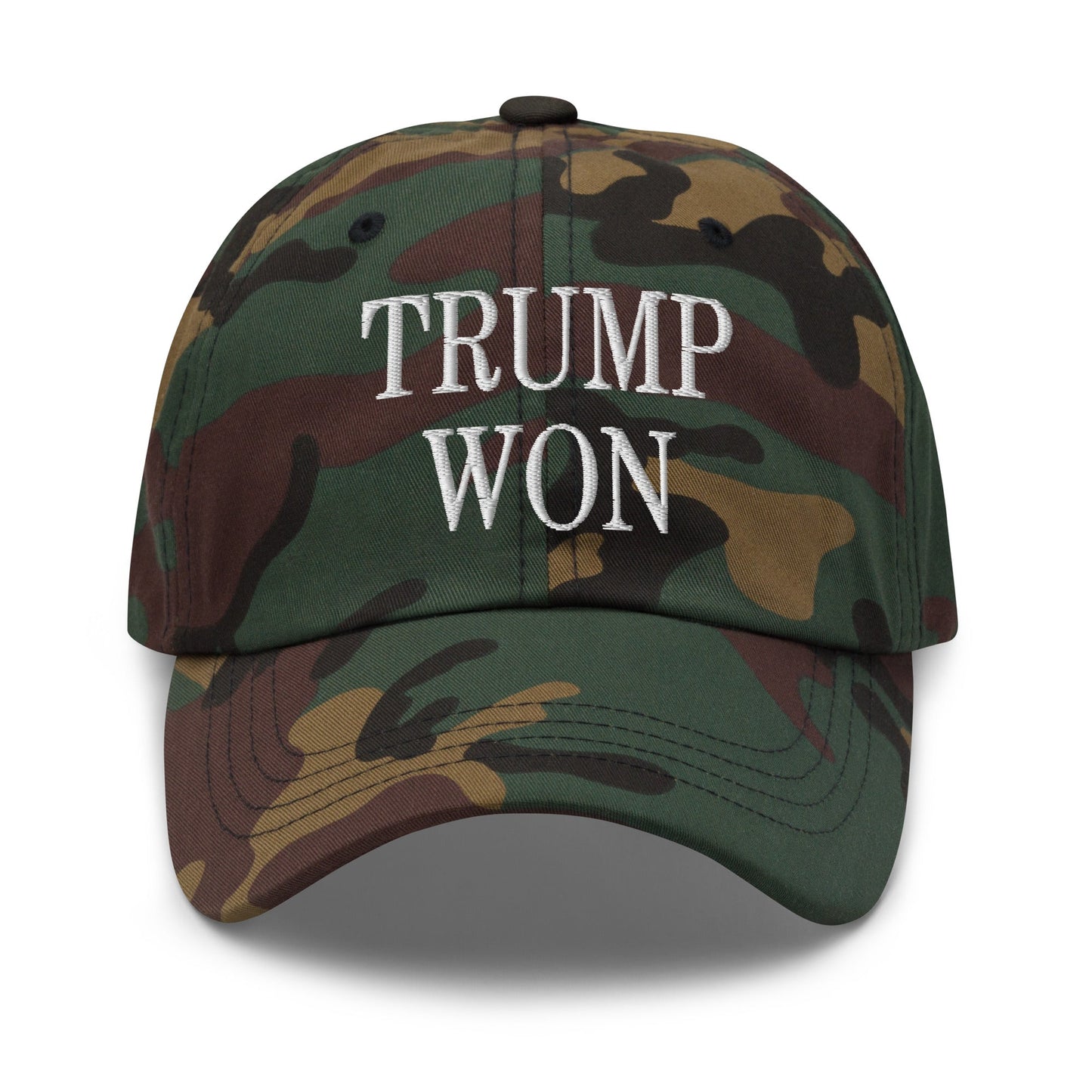 Trump Won 2020 2024 Golf Dad Hat Green Camo