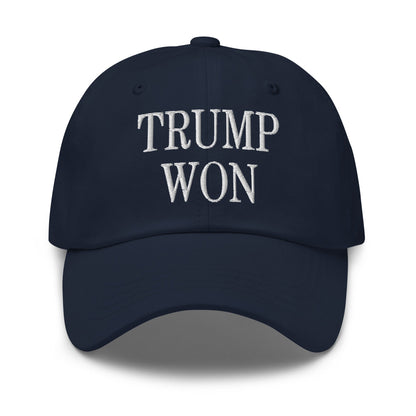 Trump Won 2020 2024 Golf Dad Hat Navy