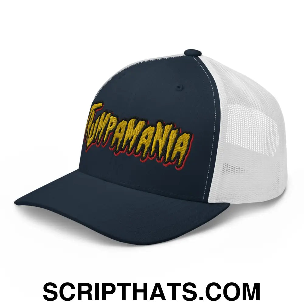 Trumpamania Donald Trump Retro Trucker Hat Navy White