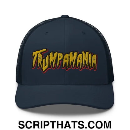 Trumpamania Donald Trump Retro Trucker Hat Navy