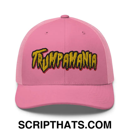 Trumpamania Donald Trump Retro Trucker Hat Pink