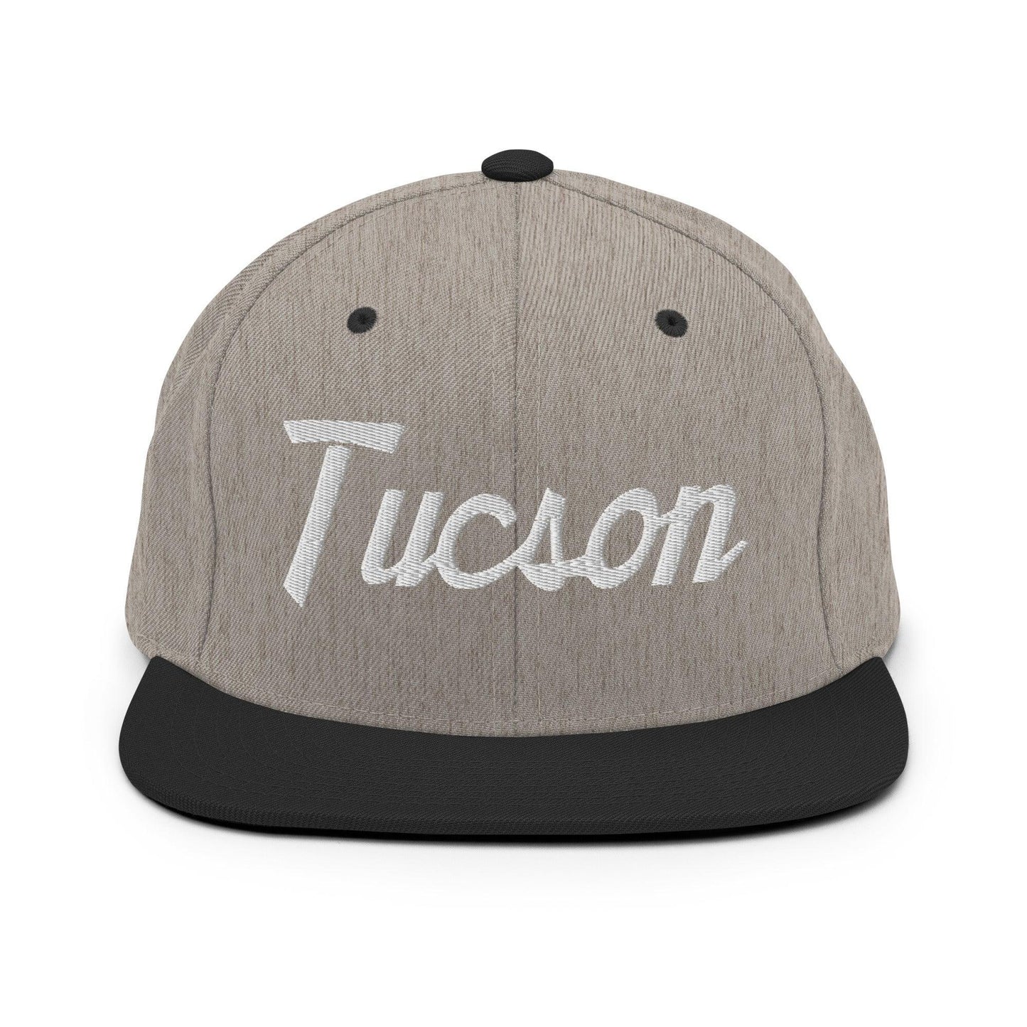 Tucson Script Snapback Hat Heather Black