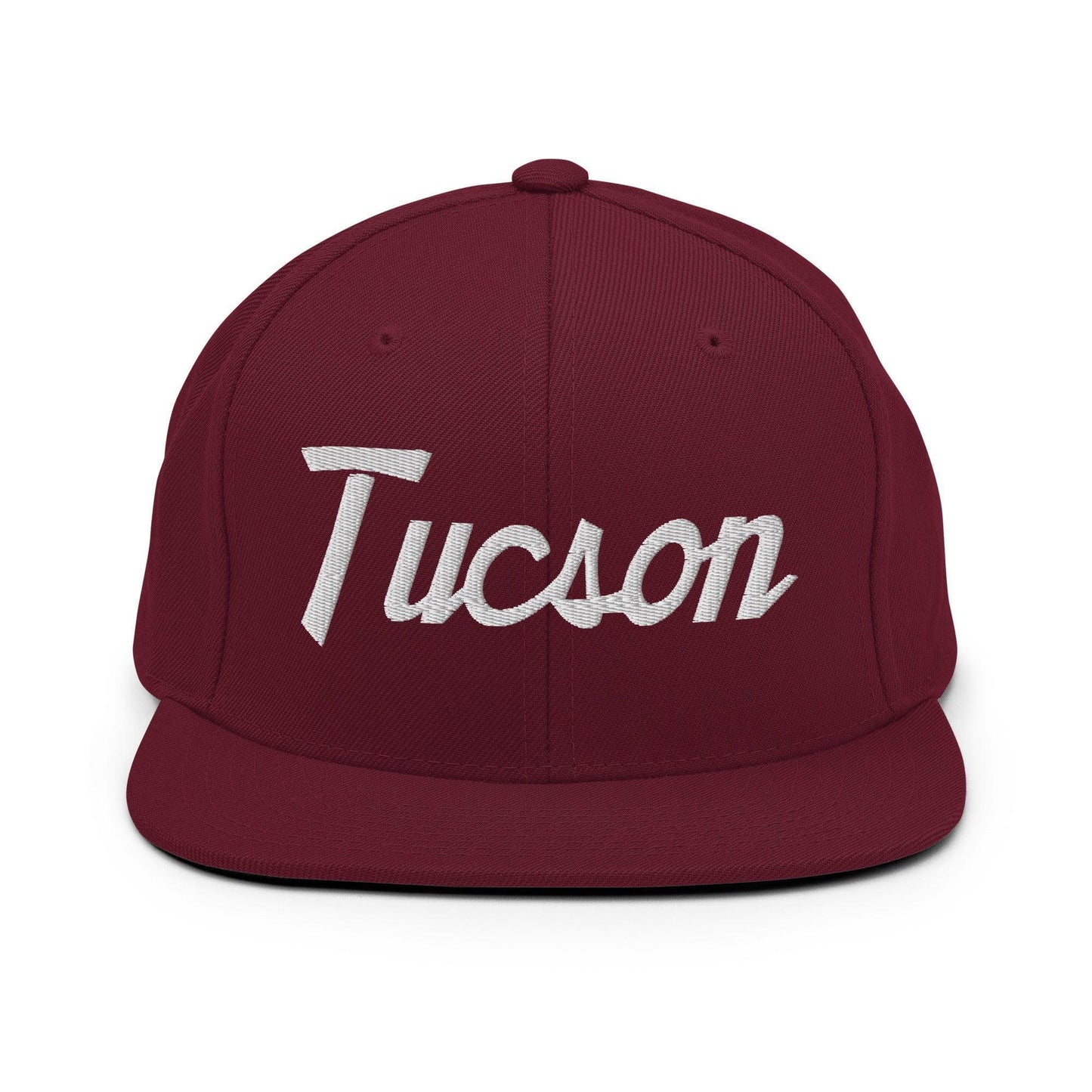 Tucson Script Snapback Hat Maroon