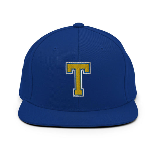 Tulsa Baseball Letter T Varsity Letterman Block Snapback Hat Royal Blue