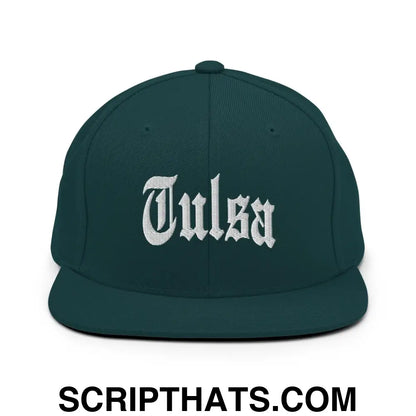 Tulsa II OG Old English Snapback Hat Spruce