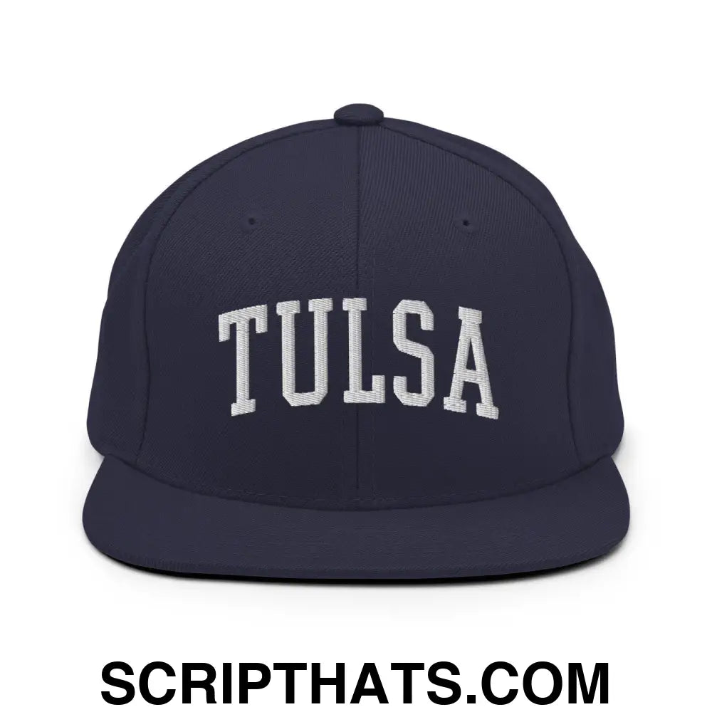 Tulsa II Varsity Letterman Block Snapback Hat Navy