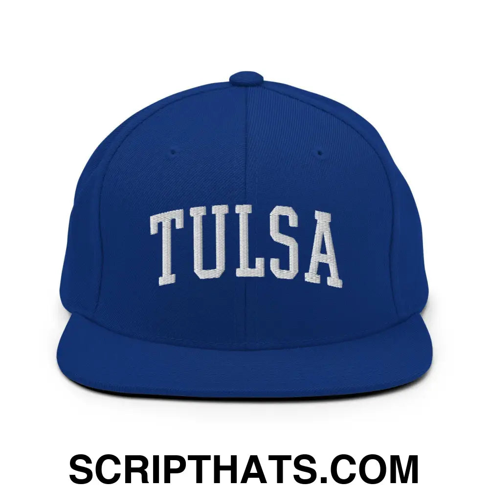 Tulsa II Varsity Letterman Block Snapback Hat Royal Blue