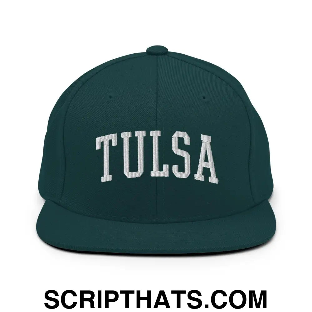 Tulsa II Varsity Letterman Block Snapback Hat Spruce