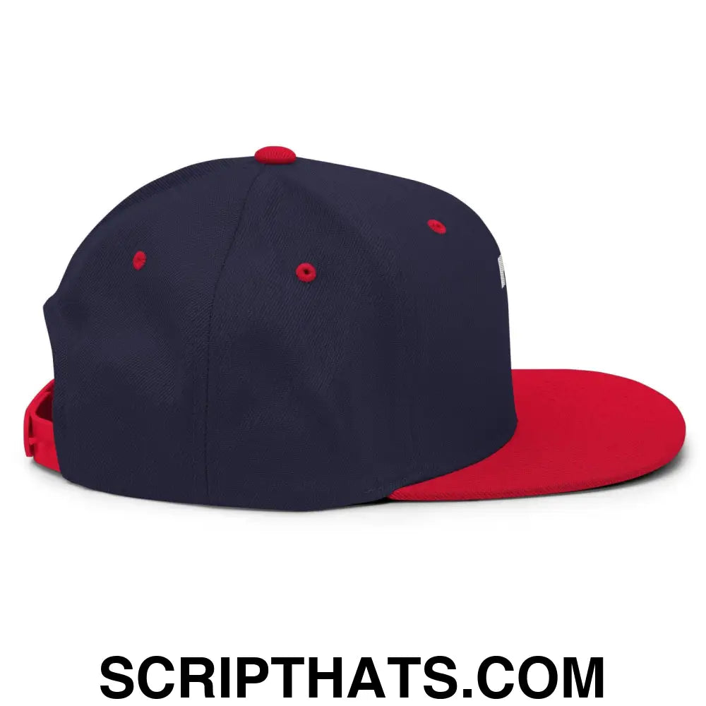 Tulsa Letter T Varsity Letterman Block Snapback Hat Navy Red