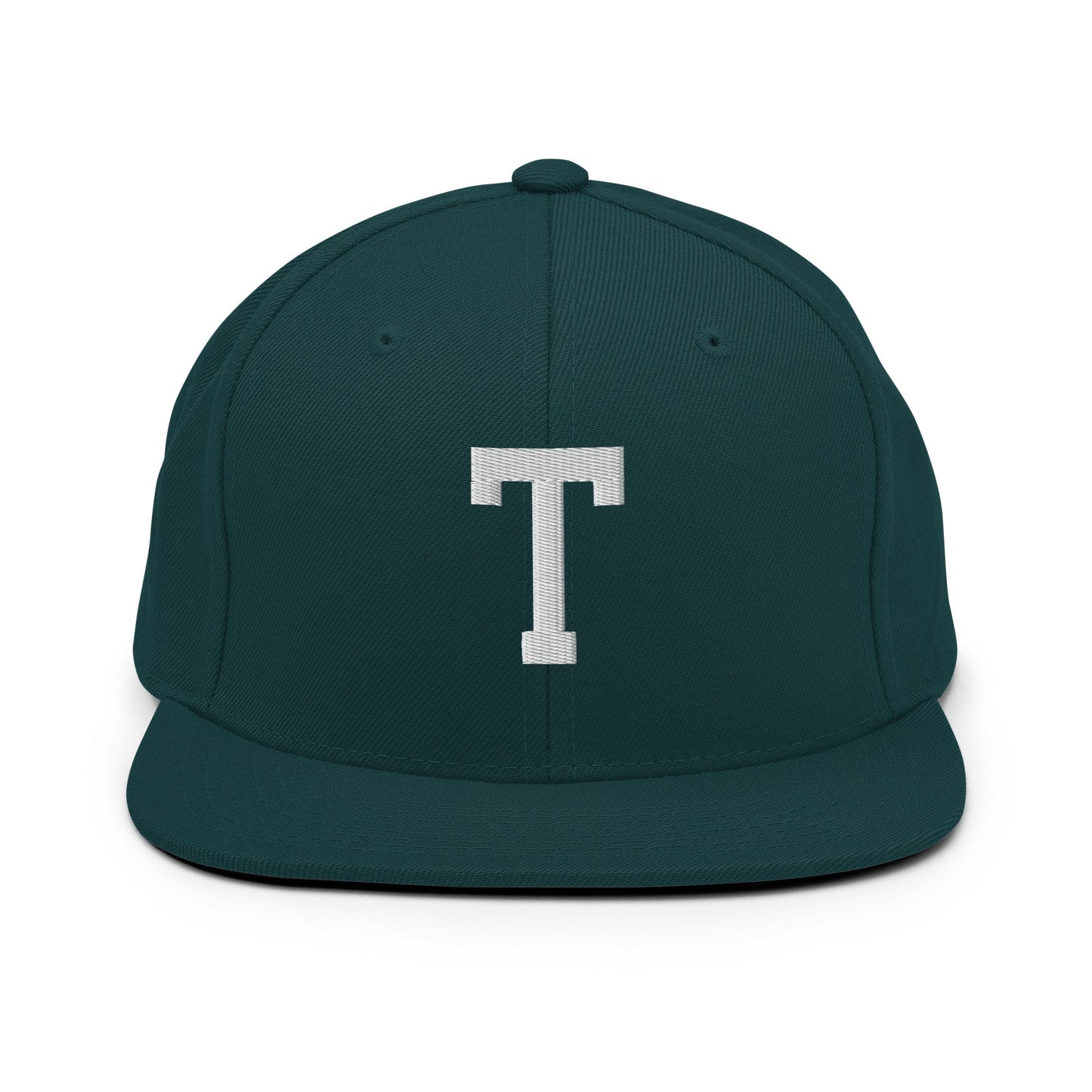 Tulsa Letter T Varsity Letterman Block Snapback Hat Spruce