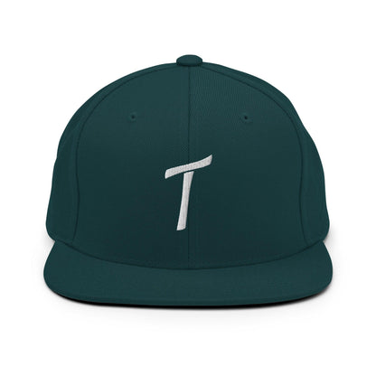 Tulsa Letter T Vintage Sports Script Snapback Hat Spruce